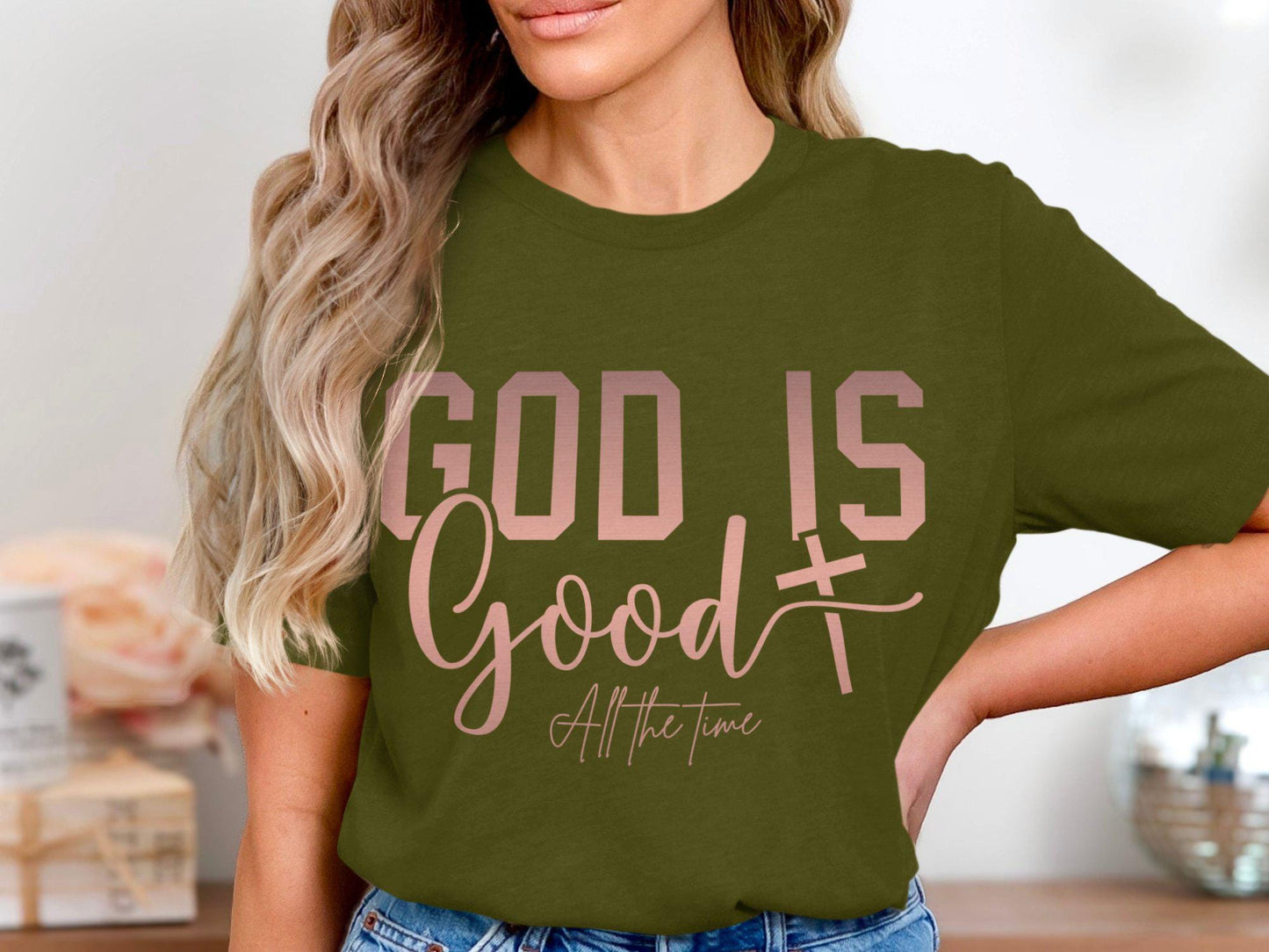 God is Good All the Time T-Shirt, Inspirational Faith Shirt, Christian Message Tee, Religious Apparel, Motivational Quote Top, Gift idea