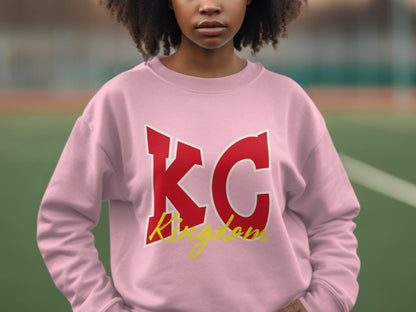 KC Kingdom T-Shirt, Bold Red Lettering, Perfect Fan Apparel, Unique KC Kingdom Design, Casual Wear, Comfortable Tee