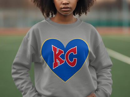 KC Heart Love Graphic Tee, Kansas City Pride Shirt, Sports Wear, KC Fan T-shirt, City Love Apparel, Kansas City Supporter