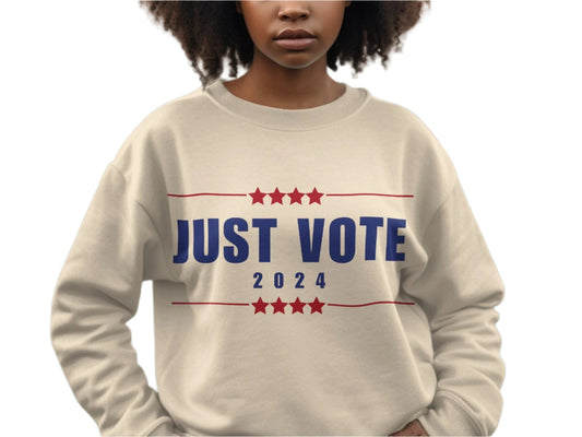 Just Vote 2024 T-Shirt, Election Campaign Shirt, Vote Awareness Tee, Patriotic Voting Shirt, Political Statement Tee