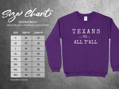 Texans vs All Y'all T-Shirt, Funny Southern Humor Tee, Casual Graphic Shirt, Unique Gift Idea, Comfort Wear, Unisex Sizing