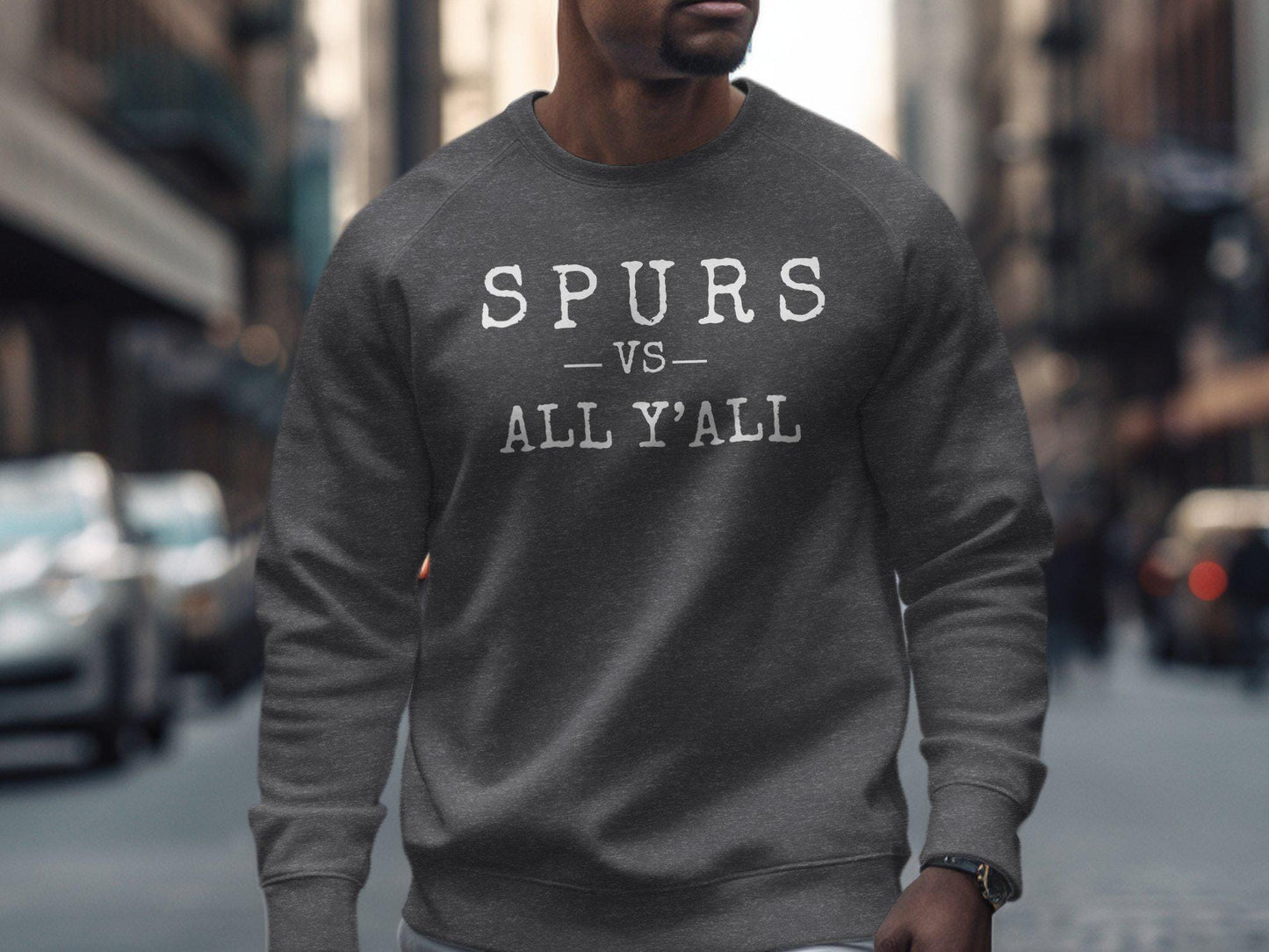 Spurs vs All Y'all T-Shirt, Funny Sports Tee, Team Spirit Shirt, Game Day Wear, Casual Graphic Tee, Southern Slang Shirt, Unisex Top