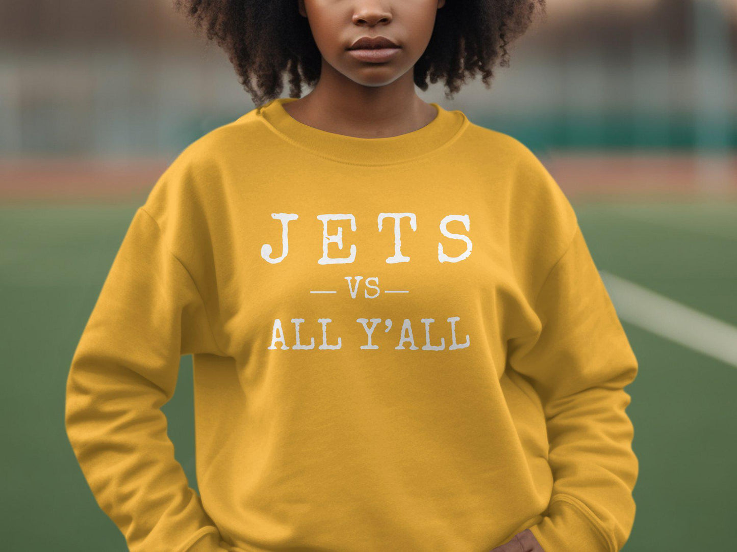 Funny Sports Rivalry T-Shirt, Jets VS All Y'all, Humorous Tee for Men and Women, Unique Sports Team Gift, Casual Graphic Shirt