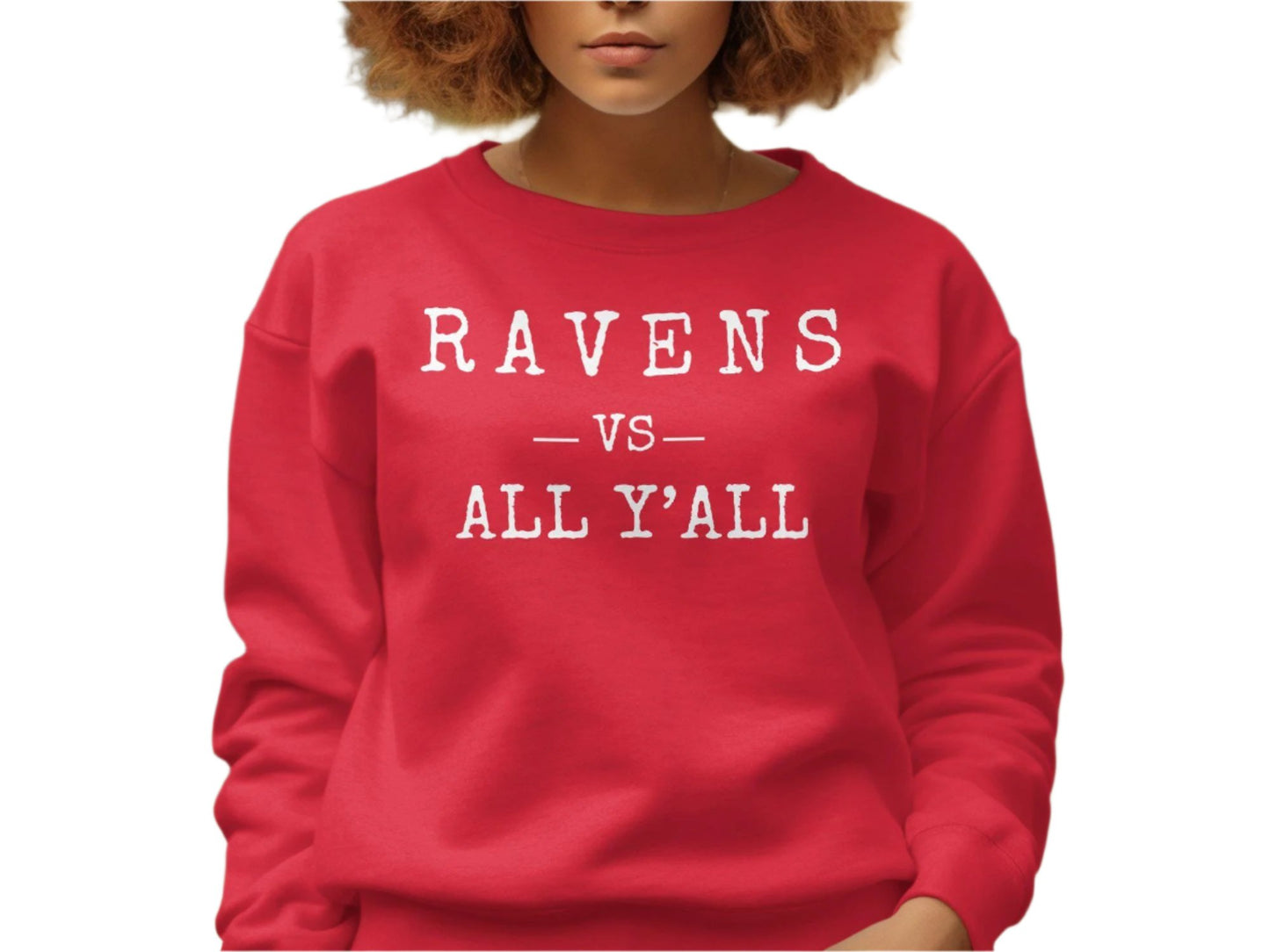 Ravens vs All Y'all T-Shirt, Unique Graphic Tee, Fun Statement Shirt, Casual Unisex Top, Bold Design, Comfortable Everyday Wear