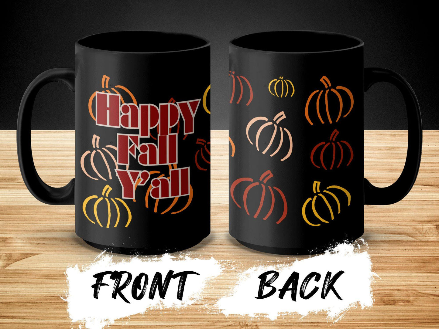 Happy Fall Y'all Mug, Fall Coffee Mug, Autumn Harvest Mug, Pumpkin Themed Mug, Fall Season Mug, Thanksgiving Mug Gift