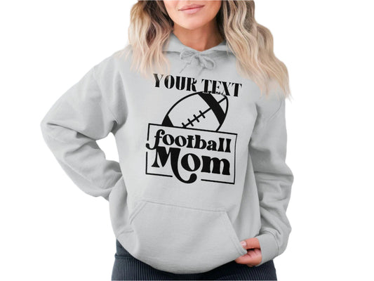 Custom Football Mom T-Shirt, Personalized Football Mom Shirt, Football Mom Gift, Sports Mom Shirt, Customizable Sports Mom Tee