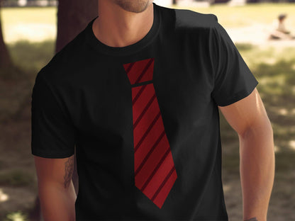 Stylish Red Striped T-Shirt, Fashionable Graphic Tee, Casual Wear for Every Occasion, Comfortable Unisex T-Shirt, Unique Gift Idea