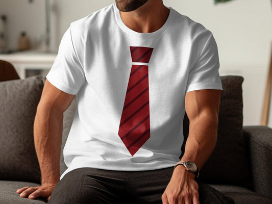 Stylish Red Striped T-Shirt, Fashionable Graphic Tee, Casual Wear for Every Occasion, Comfortable Unisex T-Shirt, Unique Gift Idea