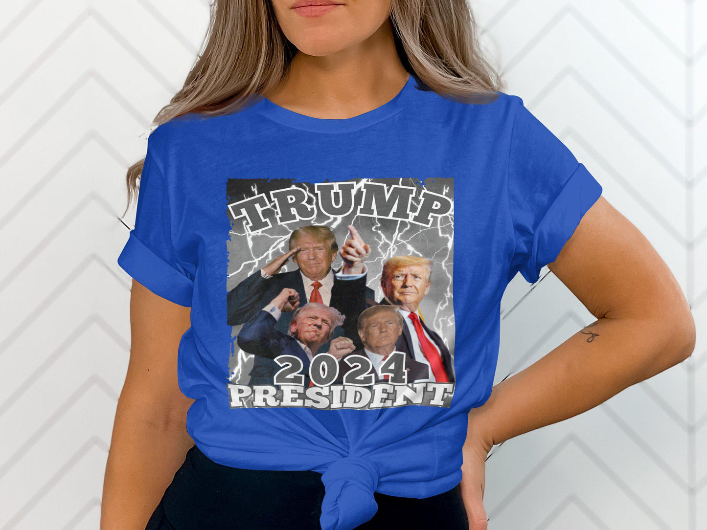 Trump 2024 President T-Shirt, Patriotic Election Shirt, Political Campaign Tee, Support Trump 2024, Bold and Stylish Design