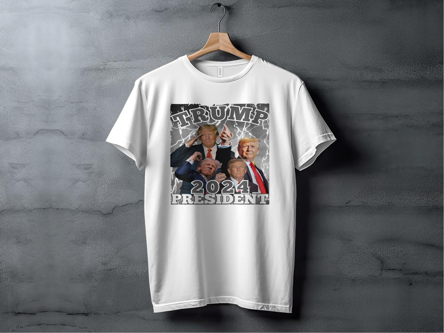 Trump 2024 President T-Shirt, Patriotic Election Shirt, Political Campaign Tee, Support Trump 2024, Bold and Stylish Design