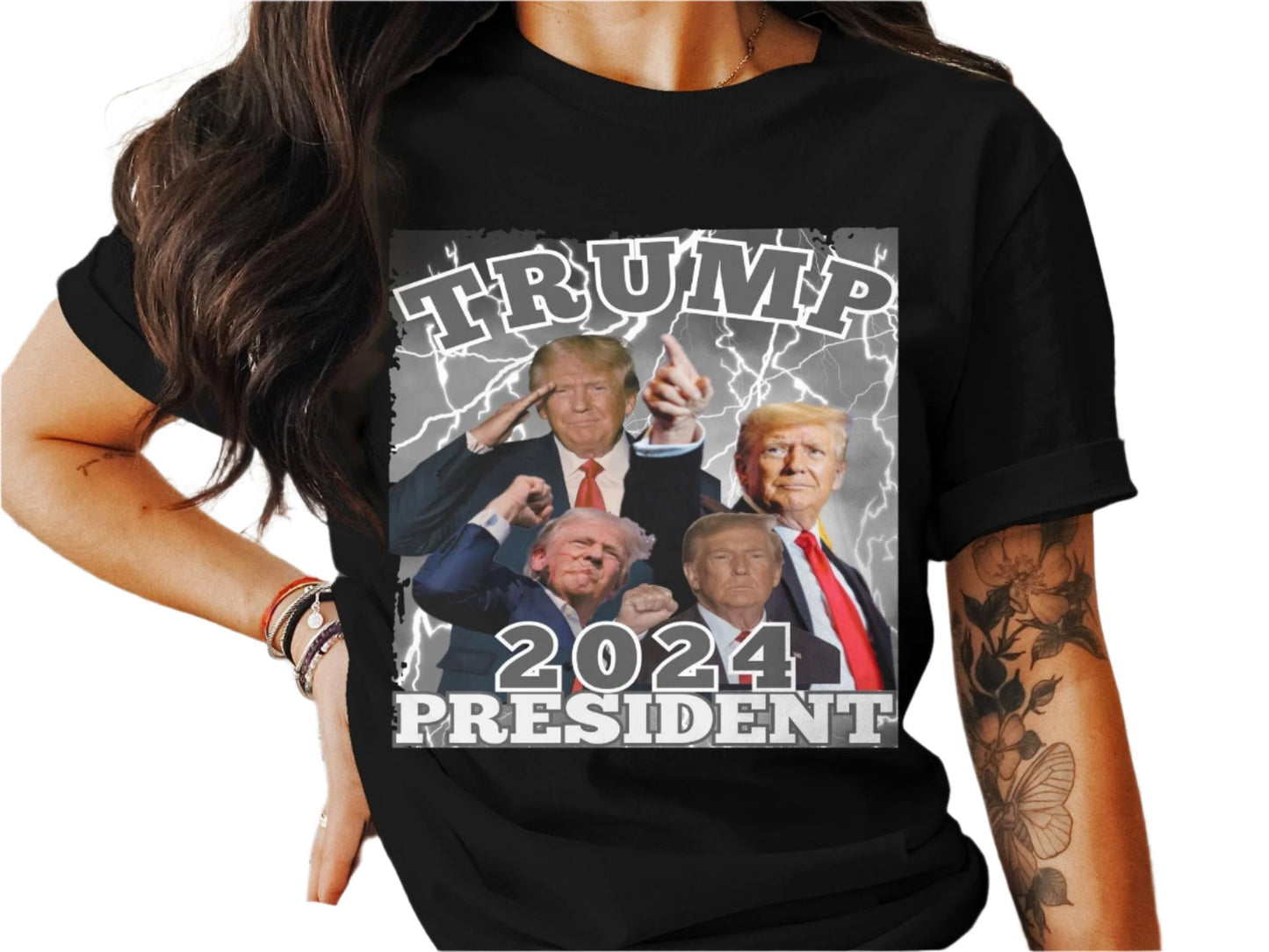 Trump 2024 President T-Shirt, Patriotic Election Shirt, Political Campaign Tee, Support Trump 2024, Bold and Stylish Design