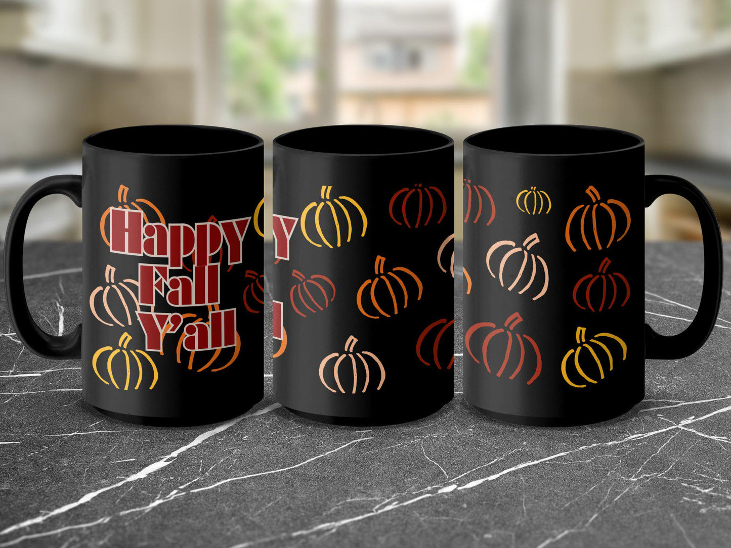 Happy Fall Y'all Mug, Fall Coffee Mug, Autumn Harvest Mug, Pumpkin Themed Mug, Fall Season Mug, Thanksgiving Mug Gift