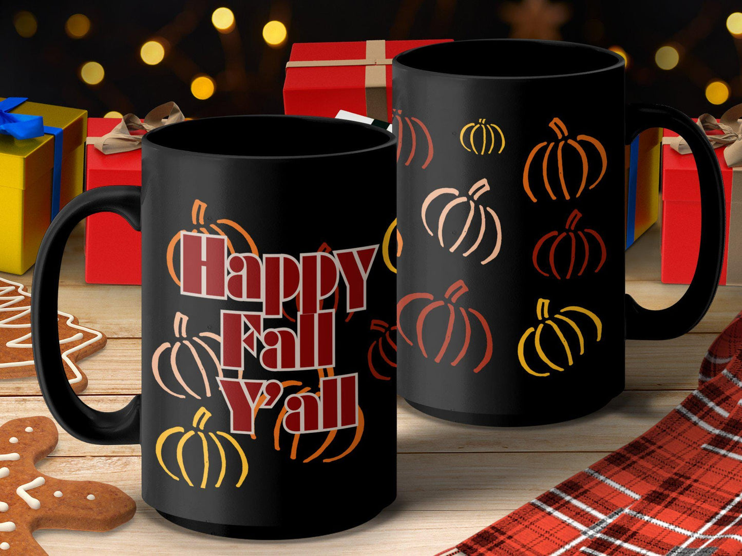 Happy Fall Y'all Mug, Fall Coffee Mug, Autumn Harvest Mug, Pumpkin Themed Mug, Fall Season Mug, Thanksgiving Mug Gift