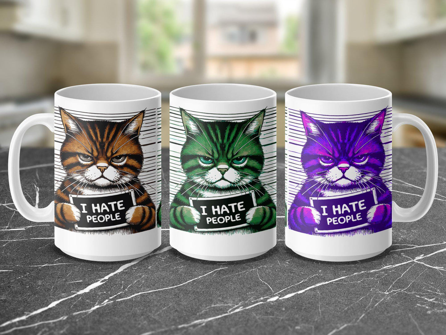 Funny Cat Mug, I Hate People Cat Mug, Sarcastic Cat Lover Gift, Grumpy Cat Mug, Cat Meme Mug, Humor Cat Mug, Cat Owner Present