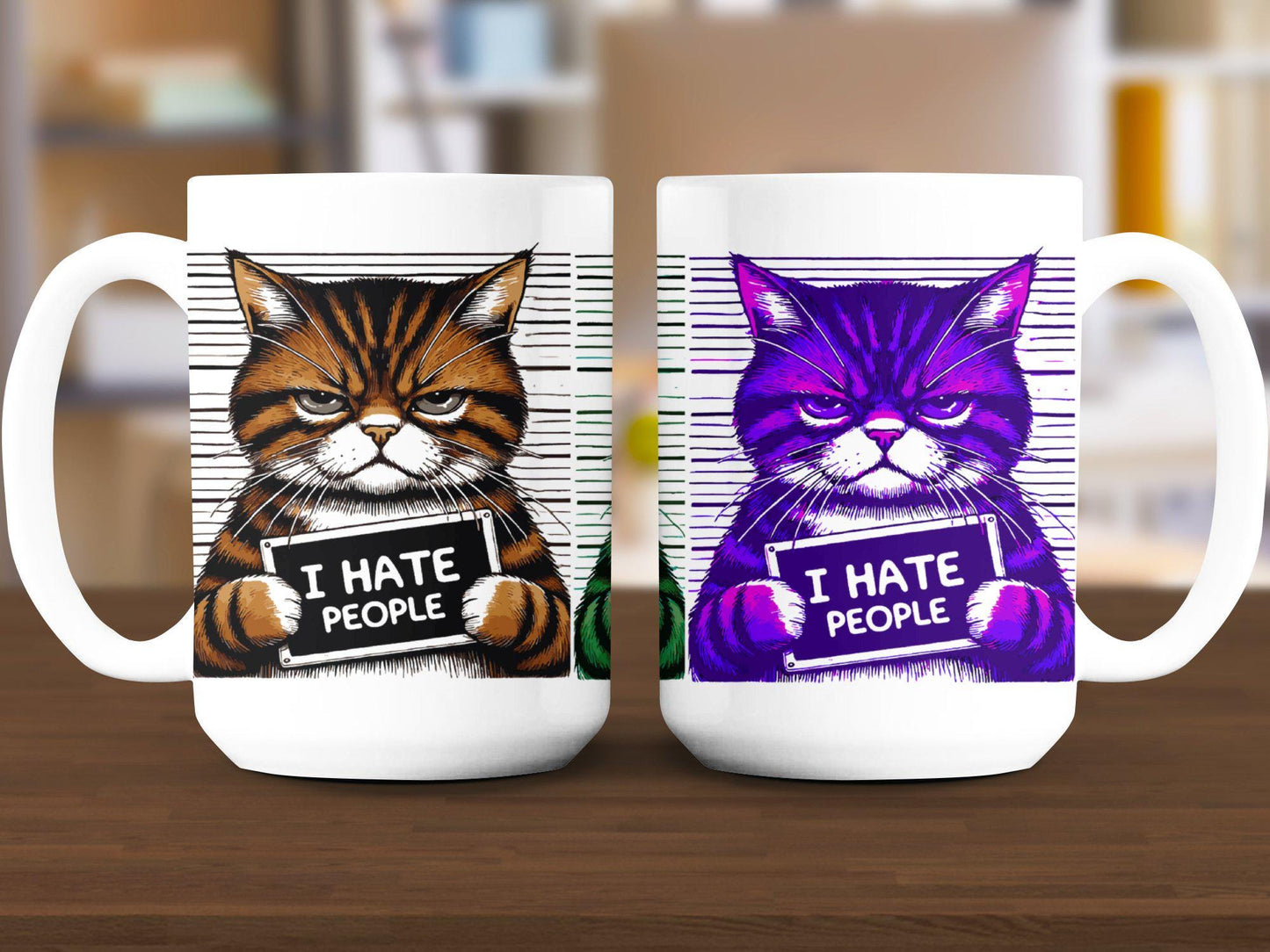 Funny Cat Mug, I Hate People Cat Mug, Sarcastic Cat Lover Gift, Grumpy Cat Mug, Cat Meme Mug, Humor Cat Mug, Cat Owner Present