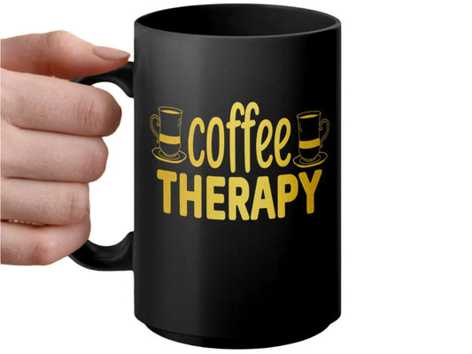 Coffee Therapy Mug, Funny Coffee Mug, Morning Coffee Mug, Coffee Lover Gift, Coffee Mug with Quote, Coffee Enthusiast Mug