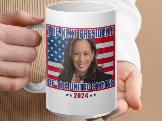 The Next President Mug 2024, President Mug with US Flag, Election 2024 Mug, Patriotic Mug Gift, Vote 2024 Coffee Cup