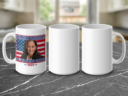 The Next President Mug 2024, President Mug with US Flag, Election 2024 Mug, Patriotic Mug Gift, Vote 2024 Coffee Cup